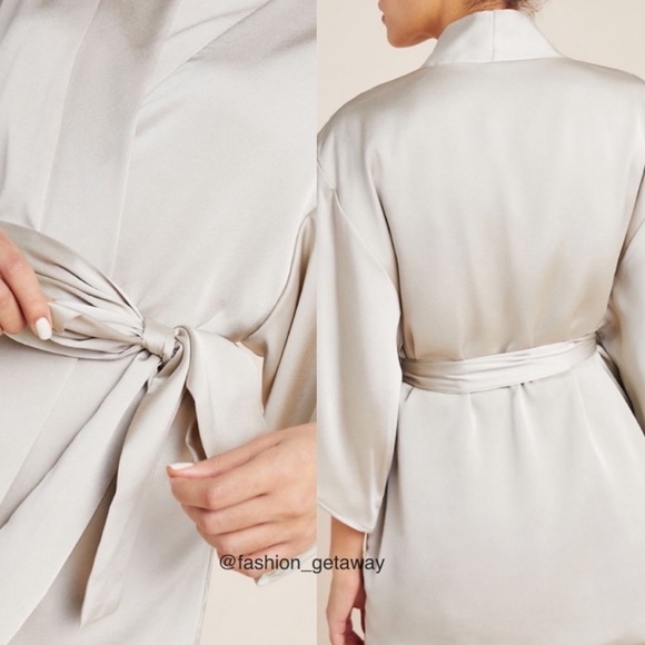 NWT Anthropologie Hanya Satin Robe - Picture 2 of 2